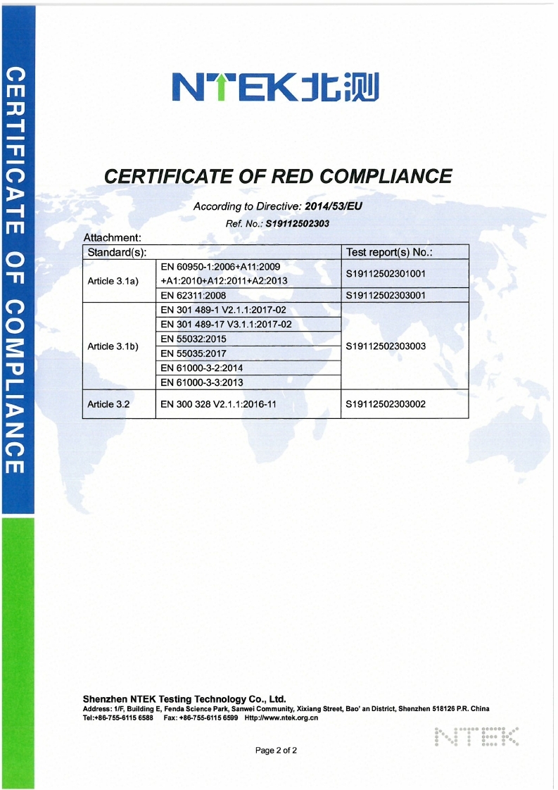 CE Certificate Page 2
