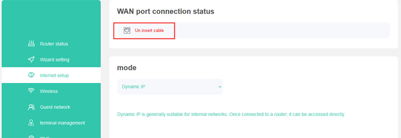 Router cannot get WAN parameters